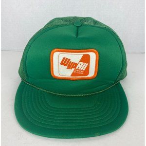 Vintage Wyp All Green Trucker Hat Snapback Mesh Retro Orange Patch